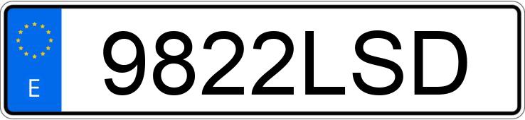 Numer rejestracyjny 9822LSD posiada MAZDA MAZDA3