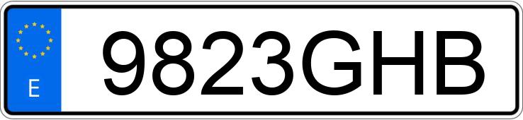 Numer rejestracyjny 9823GHB posiada MITSUBISHI LANCER