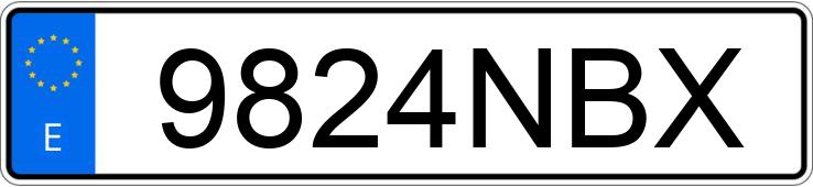 Numer rejestracyjny 9824NBX posiada AUDI A1 SPORTBACK