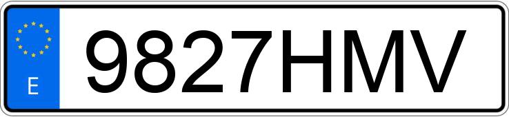 Numer rejestracyjny 9827HMV posiada FIAT SCUDO