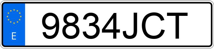 Numer rejestracyjny 9834JCT posiada FORD TRANSIT CONNECT