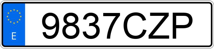 Numer rejestracyjny 9837CZP posiada RENAULT MEGANE