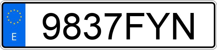Numer rejestracyjny 9837FYN posiada BMW X5