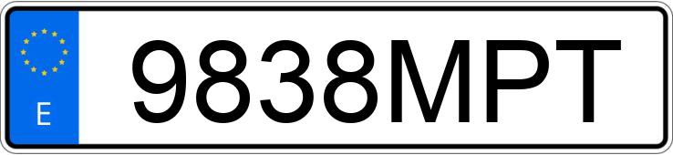 Numer rejestracyjny 9838MPT posiada BMW SERIE 4