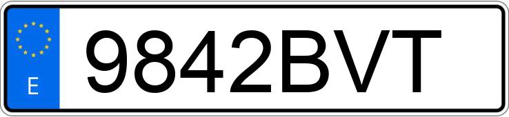 Numer rejestracyjny 9842BVT posiada FORD FIESTA