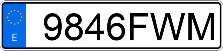 Numer rejestracyjny 9846FWM posiada BMW X3