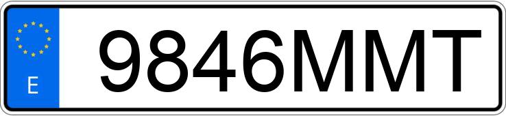 Numer rejestracyjny 9846MMT posiada TESLA MODEL 3