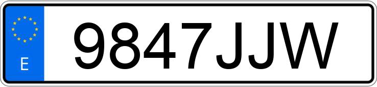 Numer rejestracyjny 9847JJW posiada RENAULT CLIO