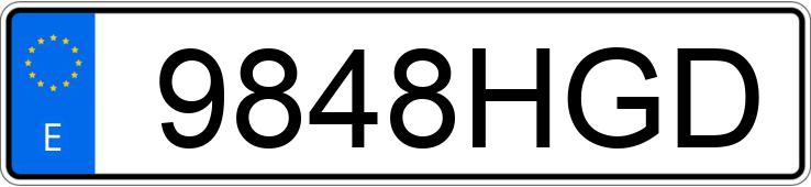 Numer rejestracyjny 9848HGD posiada PEUGEOT PARTNER