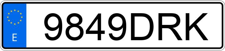 Numer rejestracyjny 9849DRK posiada AUDI A3