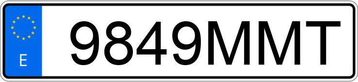 Numer rejestracyjny 9849MMT posiada MERCEDES C (205)