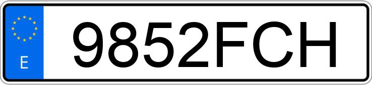 Numer rejestracyjny 9852FCH posiada VOLKSWAGEN TOURAN