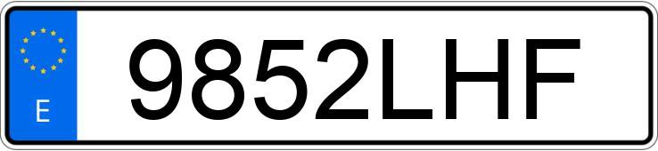 Numer rejestracyjny 9852LHF posiada FORD FOCUS