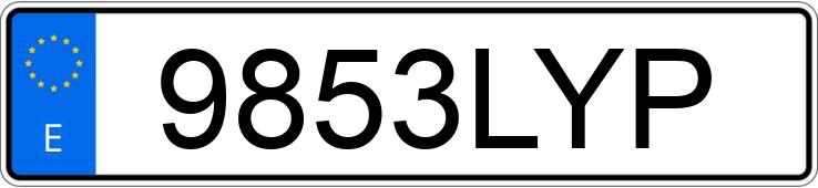Numer rejestracyjny 9853LYP posiada TOYOTA COROLLA