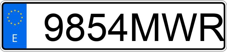 Numer rejestracyjny 9854MWR posiada MERCEDES VITO