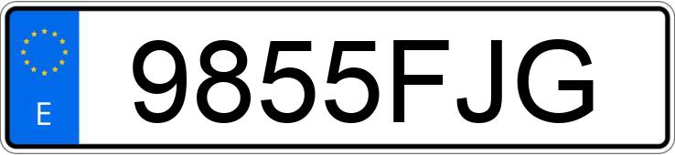 Numer rejestracyjny 9855FJG posiada VOLKSWAGEN GOLF