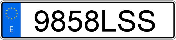 Numer rejestracyjny 9858LSS posiada TESLA MODEL 3