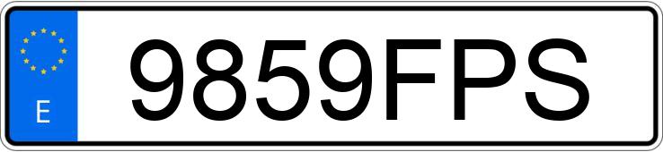 Il numero di registrazione 9859FPS ha FIAT PUNTO