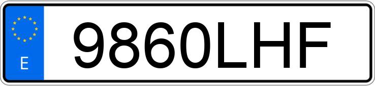 Numer rejestracyjny 9860LHF posiada BMW F 850