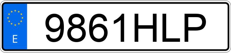 Numer rejestracyjny 9861HLP posiada VOLKSWAGEN GOLF