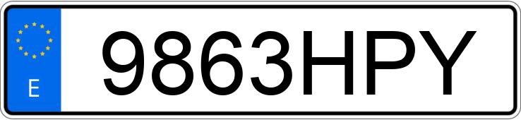 Numer rejestracyjny 9863HPY posiada AUDI A3 SPORTBACK