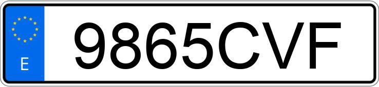 Numer rejestracyjny 9865CVF posiada PEUGEOT 206