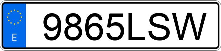 Il numero di registrazione 9865LSW ha VOLKSWAGEN T-ROC
