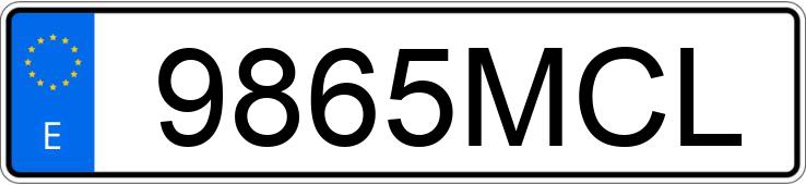 Numer rejestracyjny 9865MCL posiada RENAULT CLIO
