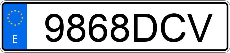 Numer rejestracyjny 9868DCV posiada VOLKSWAGEN GOLF