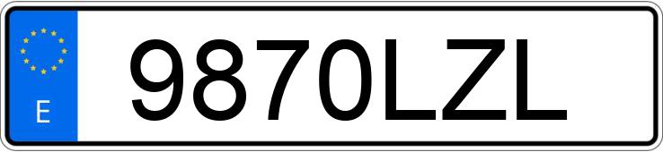 Numer rejestracyjny 9870LZL posiada PORSCHE CAYENNE