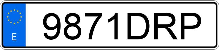 Numer rejestracyjny 9871DRP posiada AUDI A3