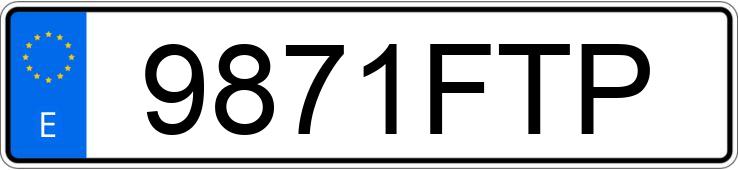 Numer rejestracyjny 9871FTP posiada FIAT SCUDO