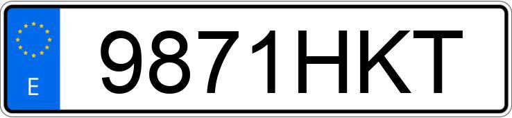 Numer rejestracyjny 9871HKT posiada RENAULT MEGANE