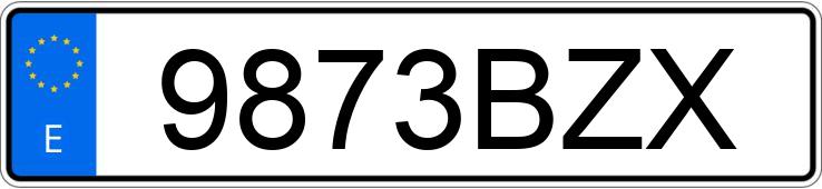 Numer rejestracyjny 9873BZX posiada VOLKSWAGEN TRANSPORTER