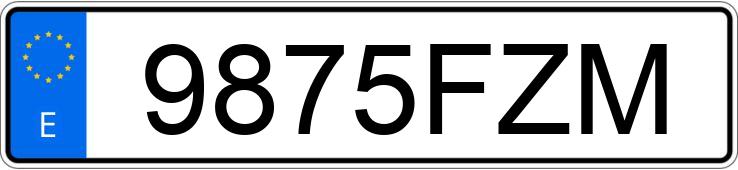 Numer rejestracyjny 9875FZM posiada RENAULT SCENIC
