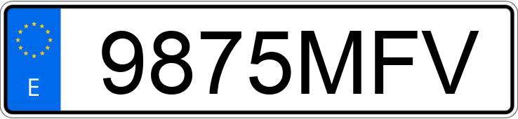 Numer rejestracyjny 9875MFV posiada AUDI A3 SPORTBACK