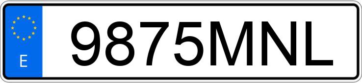 Numer rejestracyjny 9875MNL posiada SKODA SCALA