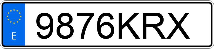 Numer rejestracyjny 9876KRX posiada BMW X2