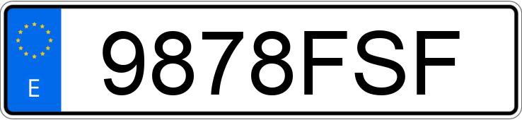 Numer rejestracyjny 9878FSF posiada PEUGEOT PARTNER