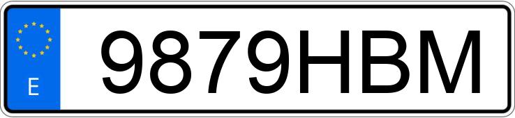 Numer rejestracyjny 9879HBM posiada RENAULT TRAFIC