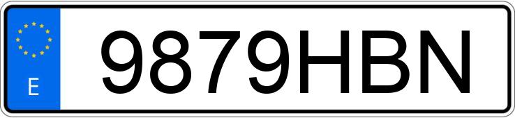 Numer rejestracyjny 9879HBN posiada PEUGEOT 207