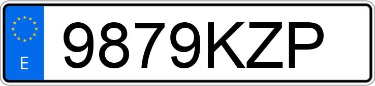 Numer rejestracyjny 9879KZP posiada VOLKSWAGEN GOLF