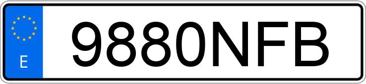 Numer rejestracyjny 9880NFB posiada JAC IEV7S