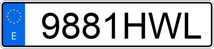 Numer rejestracyjny 9881HWL posiada VOLKSWAGEN GOLF