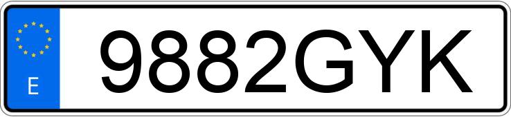 Numer rejestracyjny 9882GYK posiada VOLKSWAGEN PASSAT