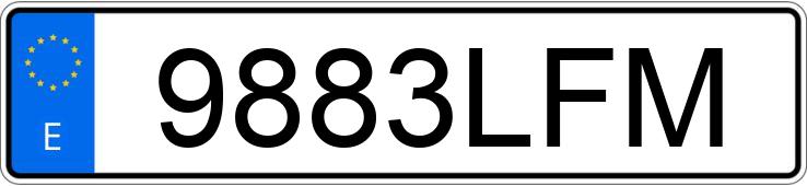 O número de registro 9883LFM tem DS DS7 CROSSBACK O número de registro 9883LFM tem DS DS7 CROSSBACK