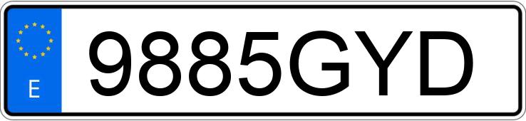 Numer rejestracyjny 9885GYD posiada BMW SERIE 3