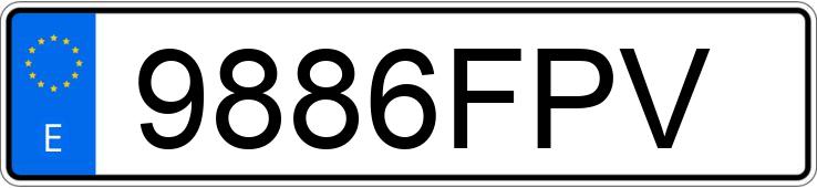 Numer rejestracyjny 9886FPV posiada RENAULT KANGOO