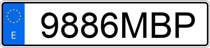 Numer rejestracyjny 9886MBP posiada VOLKSWAGEN GOLF