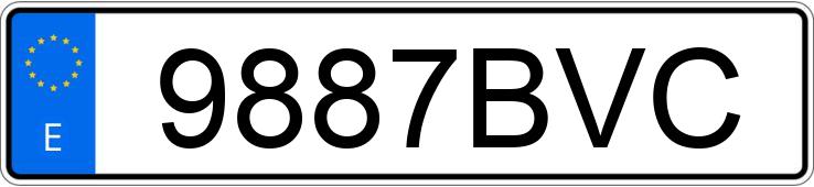 Numer rejestracyjny 9887BVC posiada PEUGEOT 206